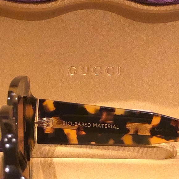 GUCCI GG1111S 003 Sunglasses Women's Havana/Pink Square Shape 53mm - Picture 8 of 9